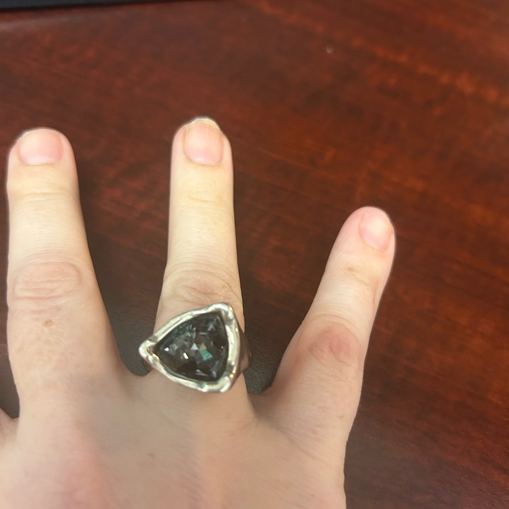 UNO de 50 Silver and Black Ring Classic Jewelry